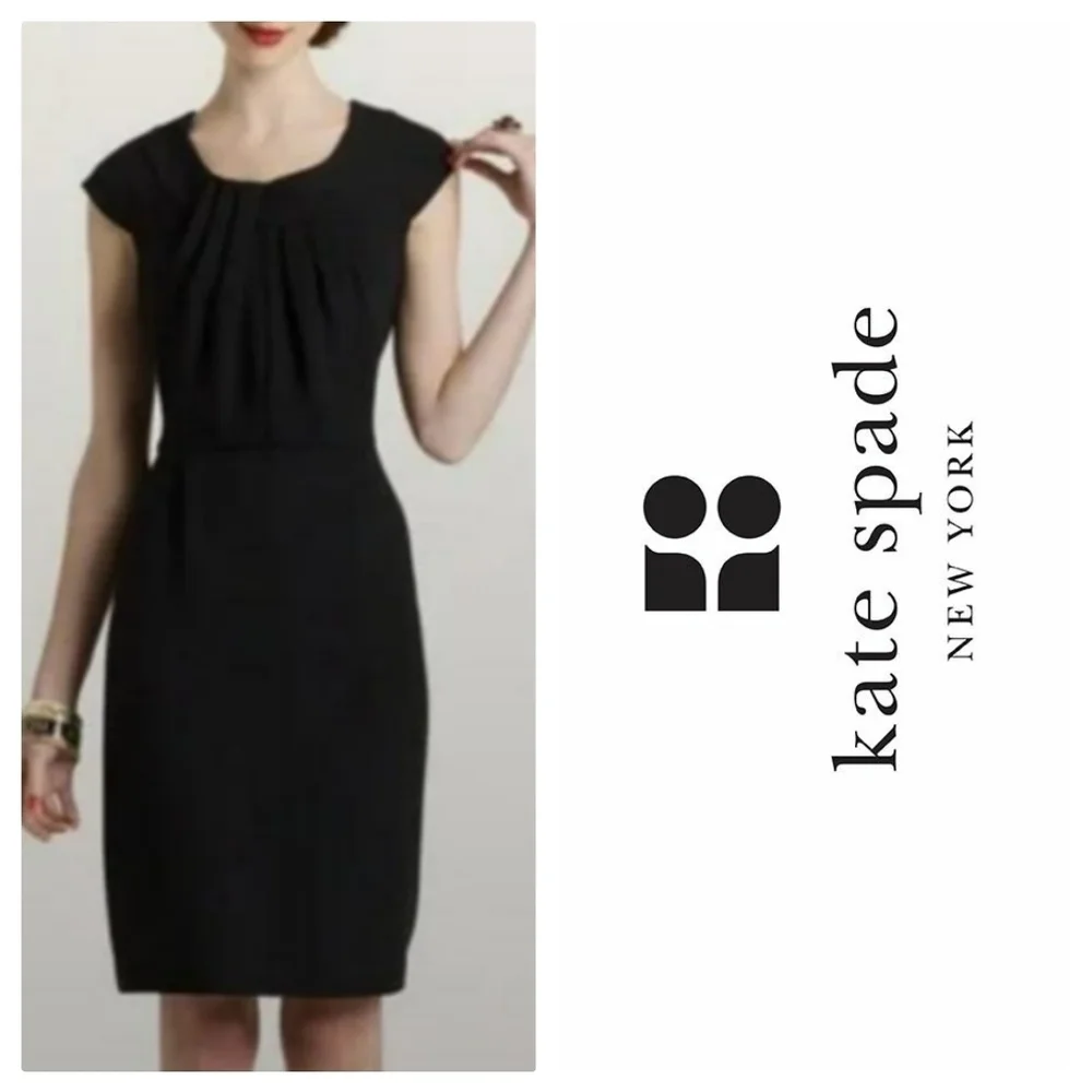 Sz 4 Black Kate Spade New York Raya Dress Effortless Chic Timeless Elegant